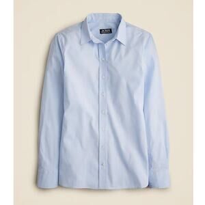 NWT J. Crew Wren Slim Shirt In Stretch Cotton Poplin Blue 16 "GVM" Monogram
